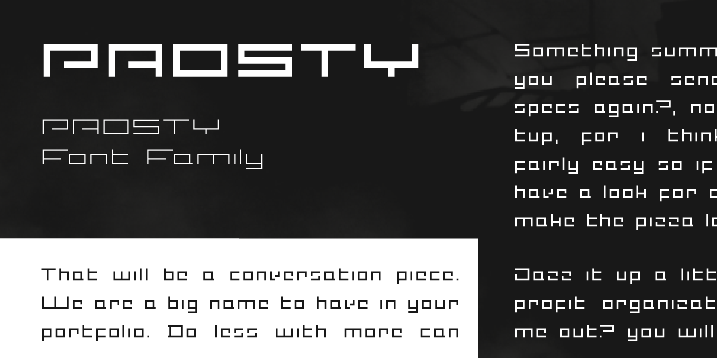 Prosty Wide Bold Font preview